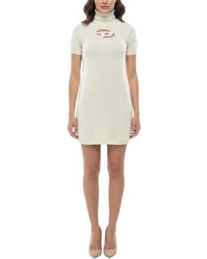 DIESEL Turtle Neck Mini Dress - Natural