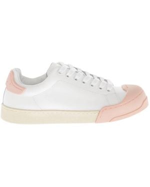 Marni Low Leather Sneakers - White