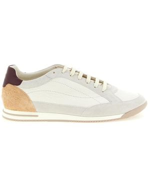 Brunello Cucinelli Multi Color Lace-Up Sneakers - White