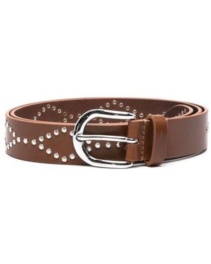 Isabel Marant Studded Buckle Belt - Brown