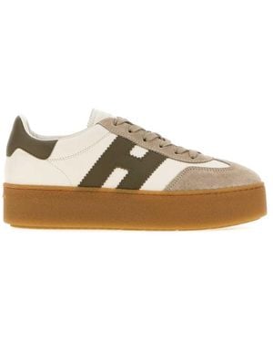 Hogan Color Block Sneakers - Brown