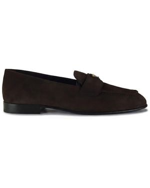 Prada Dark Suede Loafers - Black