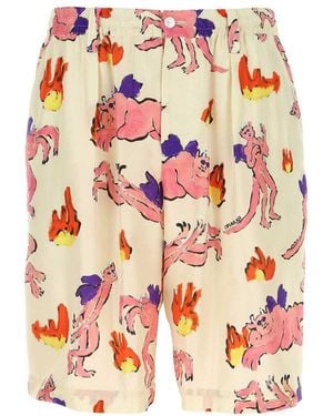 Marni Printed Silk Bermuda Shorts - Multicolour