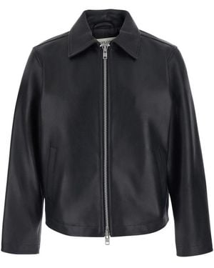 sunflower Shirt Collar Jacket - Black
