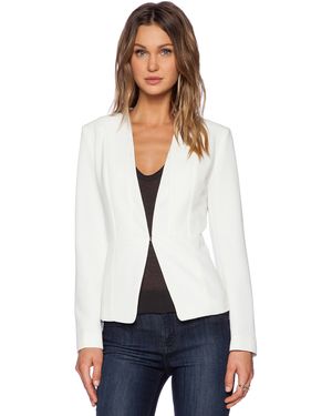 Greylin Mia Collarless Blazer - White