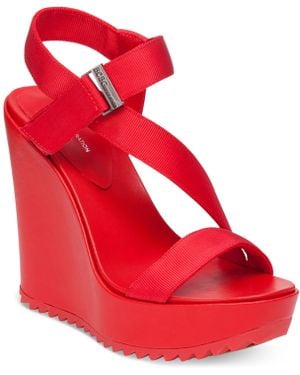 BCBGeneration Carille Wedge Sandals - Red