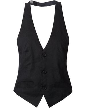 Current/Elliott Open Back Suit Vest - Black