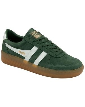 Gola 'Grandslam Suede' Suede Lace-Up Trainers - Green