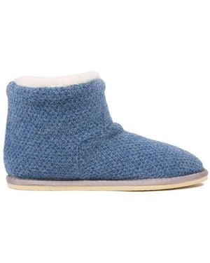 Celtic & Co. Knitted Shortie Slippers - Blue