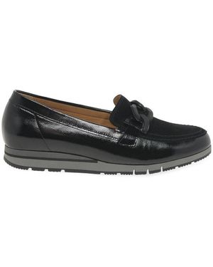 Gabor 'Bea' Wedge Loafers - Black