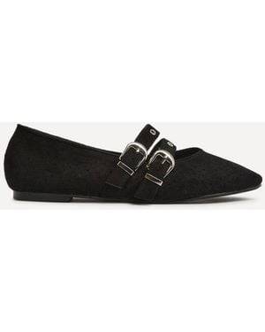 Linzi Rogue Ballet Flats With Eyelet Detail - Black