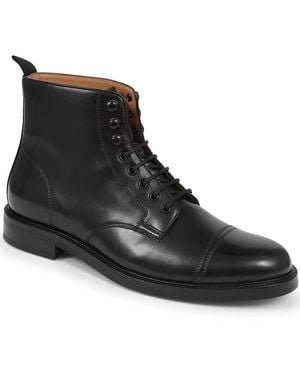 Jones Bootmaker Finch Leather Lace-Up Boots - Black