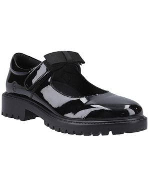Hush Puppies Astrid Bow Patent Senior - Black