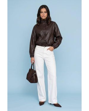 Urban Bliss Pu Oversized Jacket - Blue
