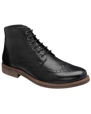 Frank Wright 'Magnus' Leather Brogue Ankle Boot - Black
