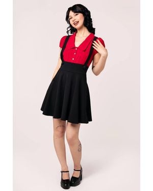 Hell Bunny Lois Old School Mini Skirt - Red