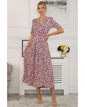 Jolie Moi Denise Wrap Maxi Dress - Pink