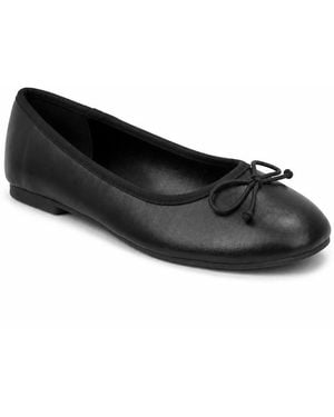 Spot on Classic Bow Ballet Court Shoes - Black