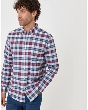 Threadbare Regular Fit Cotton Oxford Shirt - Blue