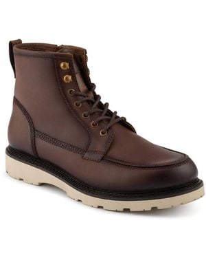 Jones Bootmaker Essex Chunky Leather Boots - Brown