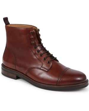 Jones Bootmaker Finch Leather Lace-Up Boots - Brown
