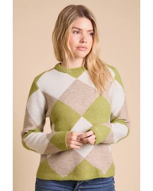 Dorothy Perkins Graphic Argyle Jumper - Green