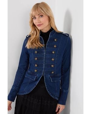 Joe Browns Ultimate Denim Military Jacket - Blue