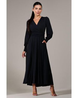 Jolie Moi Petite Long Sleeve Soft Silky Jersey Max - Black