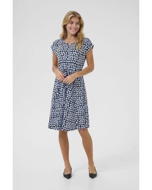 Kaffe Kabella Short Sleeve Jersey Dress - Blue