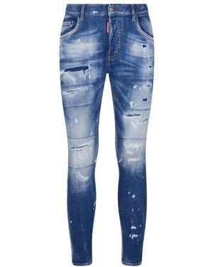 DSquared² Super Twinky Button Fly Skinny Fit Jeans - Blue