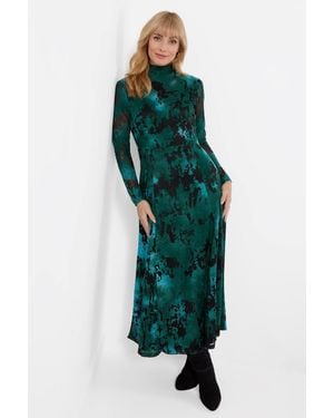 Joe Browns Lola Long Sleeve Maxi Dress - Green