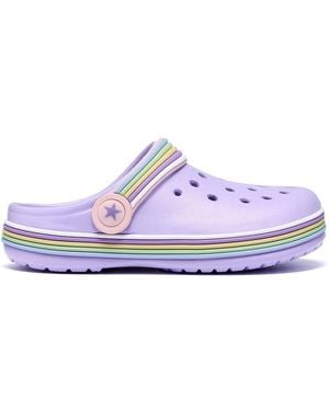 Clarks Quinn Pop Kid Lilac Combination Clogs - Purple