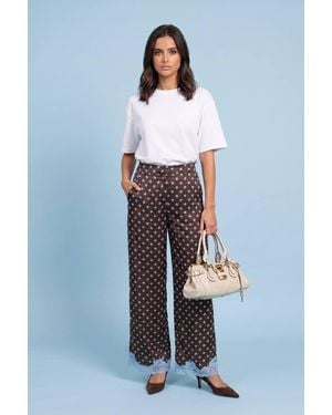 Urban Bliss Lace Spot Trouser - Blue