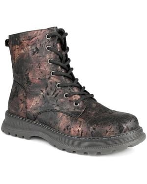 Pavers Fashionable Lace Up Ankle Boots - Black