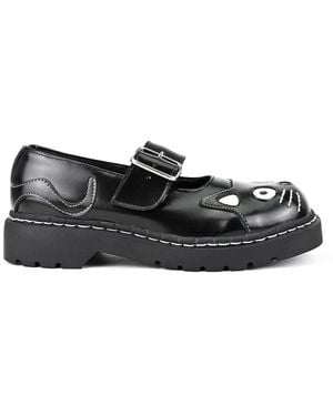 TruClothing Mary Jane Kitty Platform Goth Shoes - Black