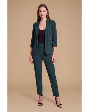 Dorothy Perkins Petite Ruched Sleeve Blazer - Blue