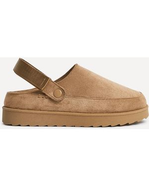 Linzi Teddy Chestnut Slip-On Slingback Clog - Brown