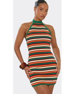 EGO Sleeveless Knit Mini Dress - Green