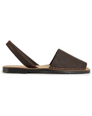 Sole Macaw Nubuck Menorcan Sandals - Black