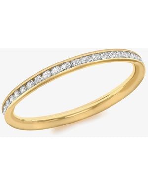 T.H.Baker 9Ct 2Mm Crystal-Set Eternity Ring - Metallic