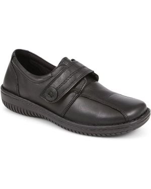Pavers Leather Touch-Fastening Shoes - Black
