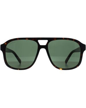 Gucci Aviator Dark Havana Gg1856S - Green