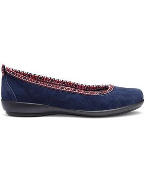 Hotter 'Honey' Ballerina Slippers - Blue