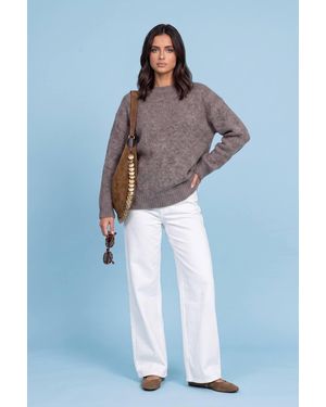 Urban Bliss Wool Blend Longline Jumper - Blue