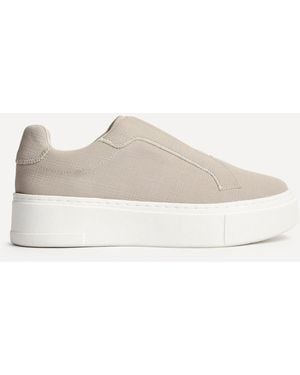 Linzi Henley Textured Platform Trainers - Natural