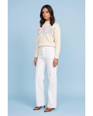 Urban Bliss Argyle Boucle Jumper - Blue