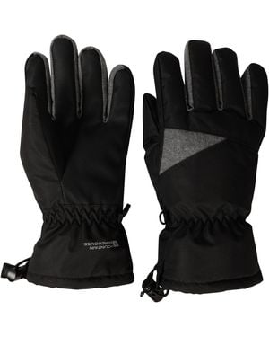 Mountain Warehouse 'Extreme' Waterproof Stretch Cuff Design Fleece Lined Ski Gloves - Black