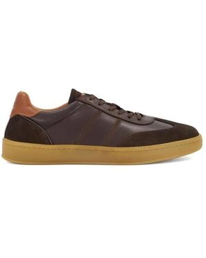 Dune 'Theos' Leather Trainers - Brown