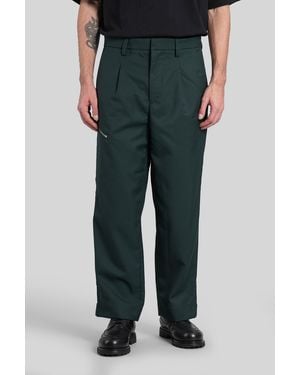 Oamc Peacemaker Pants In Green Wool - Black
