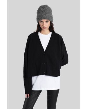 Laneus Cardigan In Black Wool